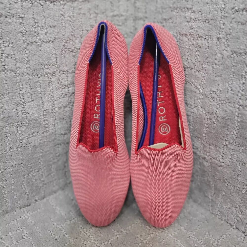 Rothy's The Loafers Women's Size 8 US Red Lollipop Textile Slip On Flat Shoes - Picture 3 of 11